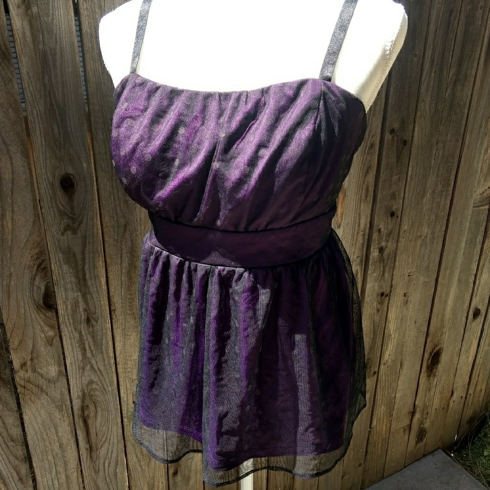 Torrid purple polka dot tank